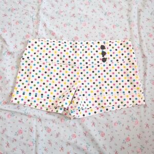 polka dot shorts retro pinup high waist stretch summer size L